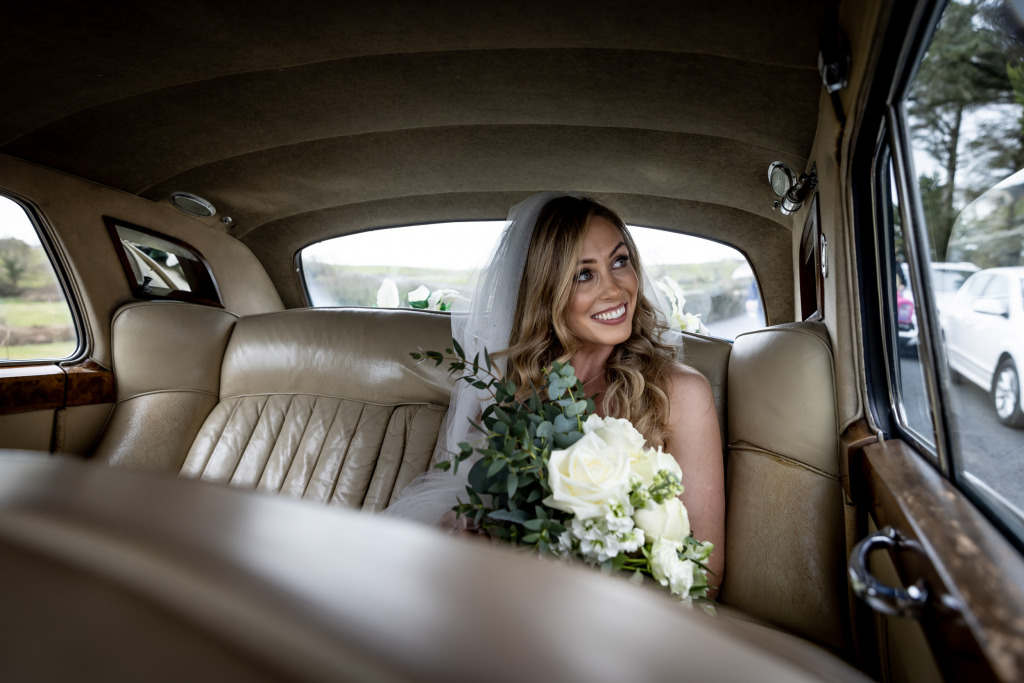 Bride in Car